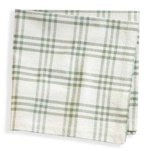 Plaid Napkin Set- Sage