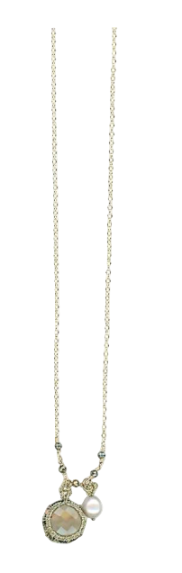 Necklace with Smokey Quartz and Pearl