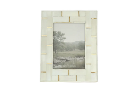 Brass and Bone Lined Frame- 5x7