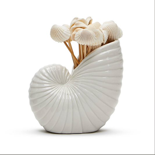 Nautilus Shell with Seashell Picks