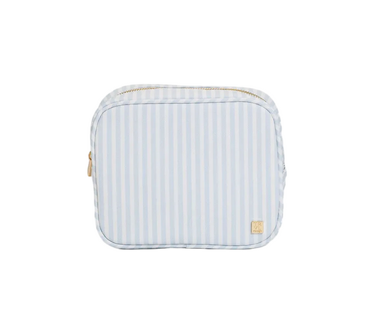 Blue Stripe Makeup Bag