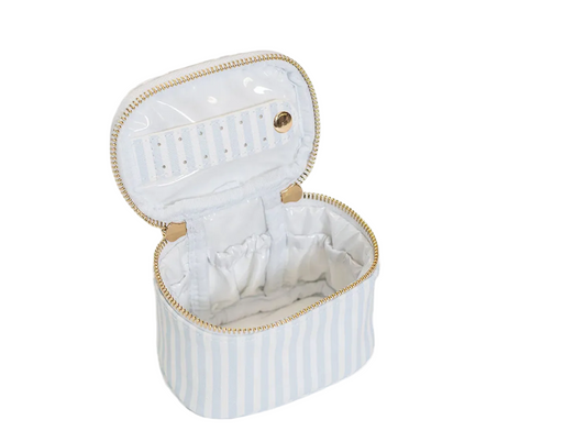 Tan Stripe Jewelry Case