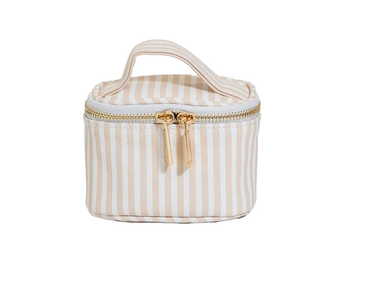 Tan Stripe Jewelry Case