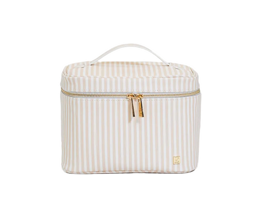 Tan Stripe Vanity Case