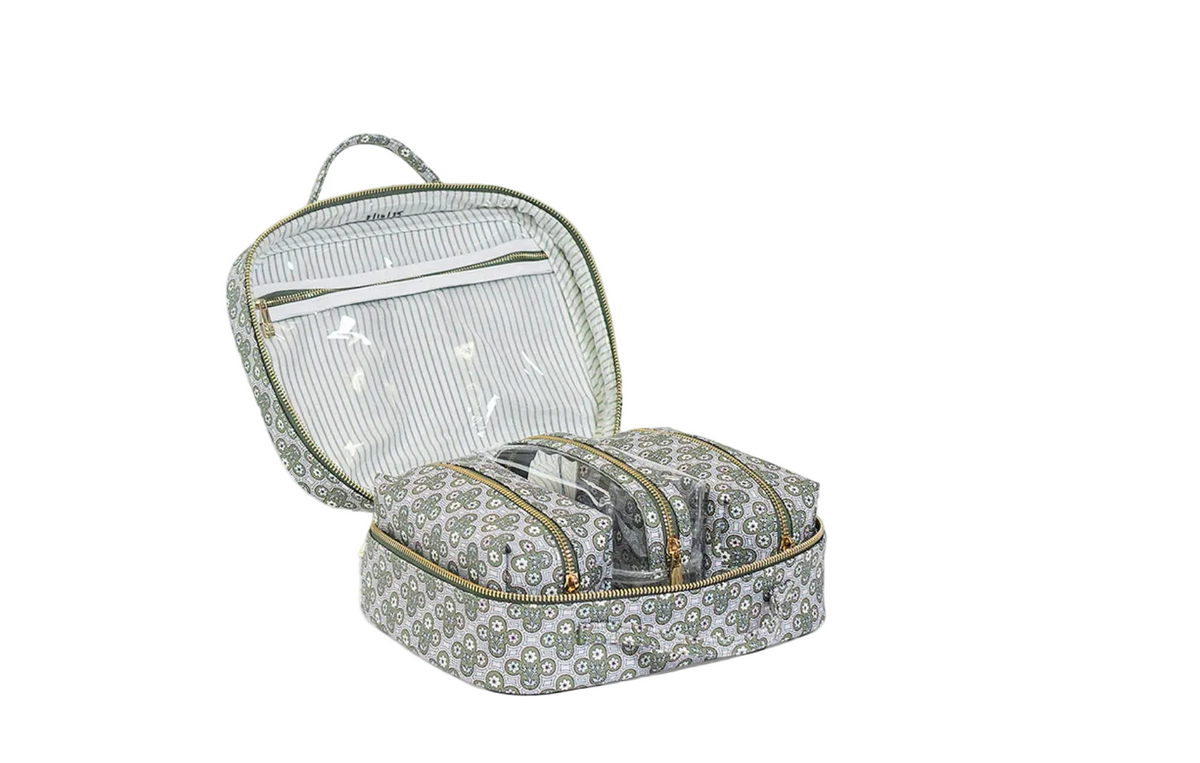 Green Floral Cosmetic Set