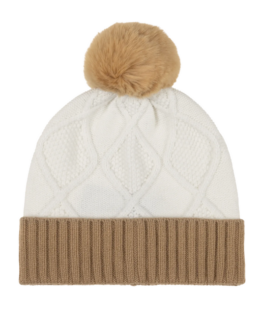 Block Beanie - Vanilla