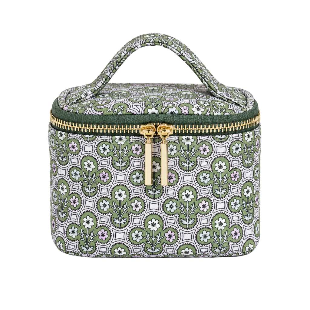 Green Floral Jewelry Case