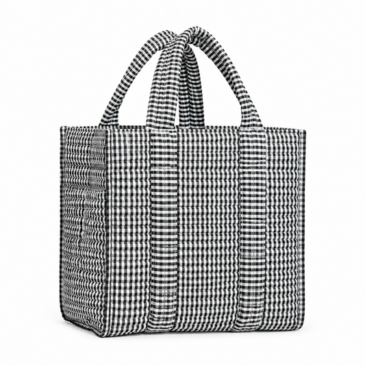 Mini Tote - Black Gingham