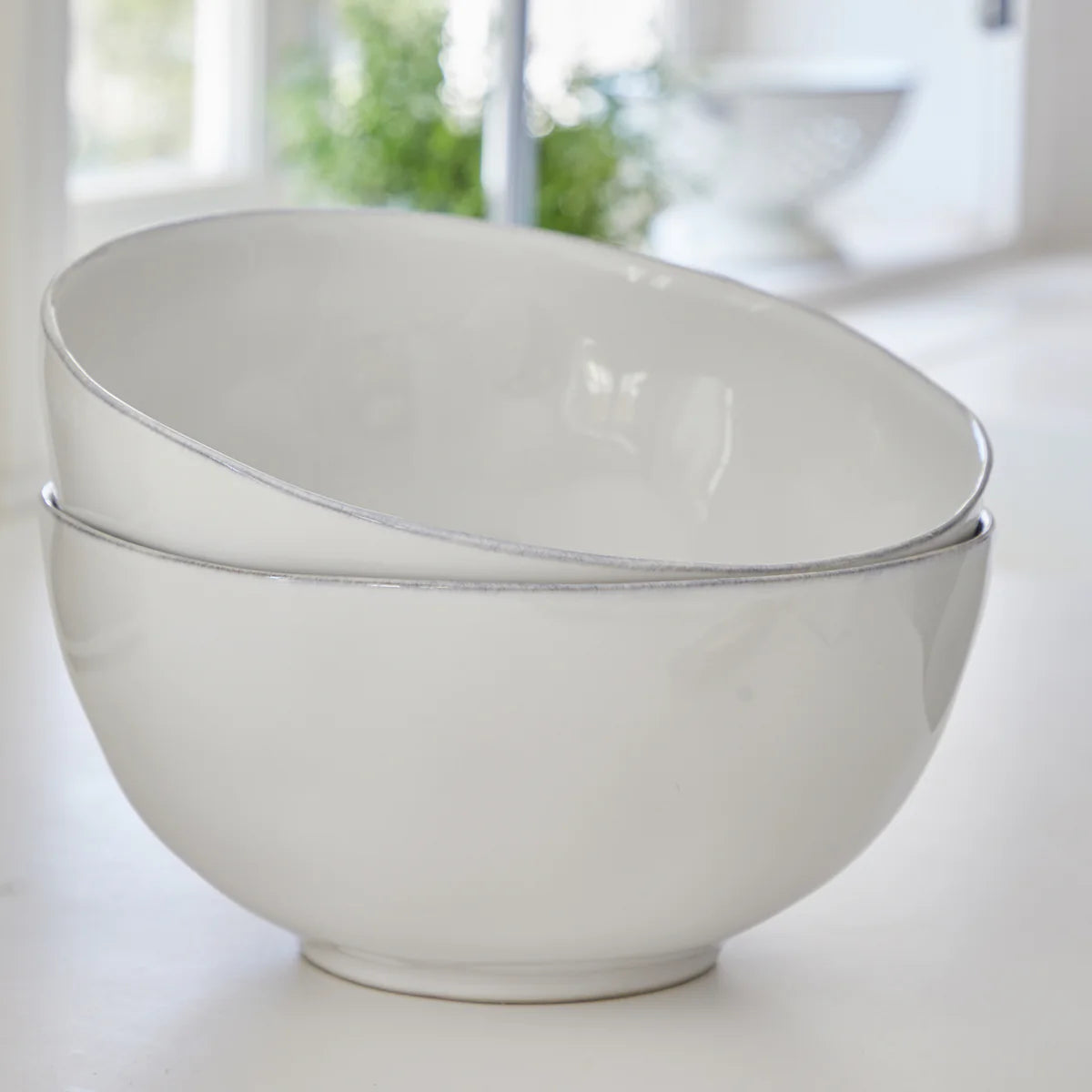 White Serving Bowl