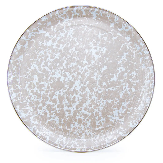Medium Enamel Tray – Taupe Swirl
