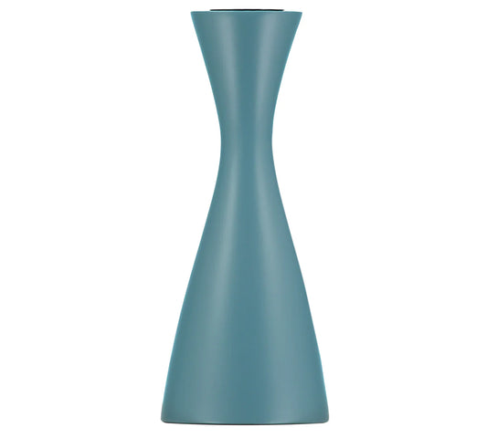 Short Light Blue Candle Holder Set