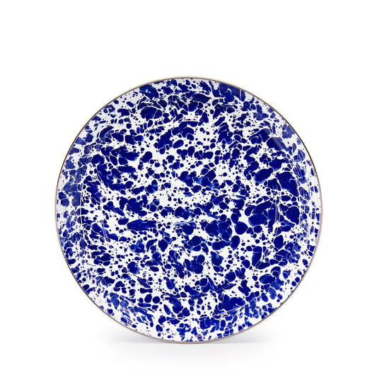 Small Enamel Tray – Cobalt Swirl