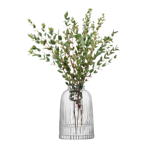 Small Clear Pleated Vase