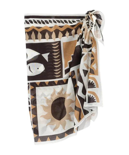 Solstice Collage Sarong- Black