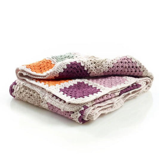 Crocheted Baby Blanket-Purple