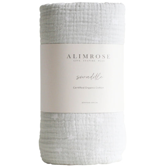 Muslin Swaddle-Starry Night - Dove Grey