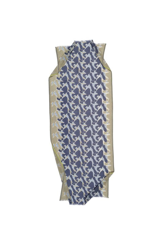 Scarf- Abstract Steel Blue