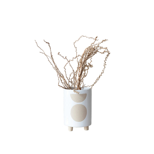 Stoneware Footed Planter