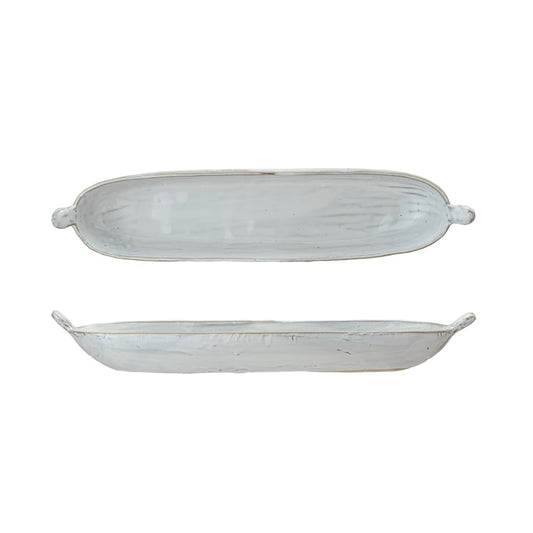 Stoneware Dish with Handles-Large