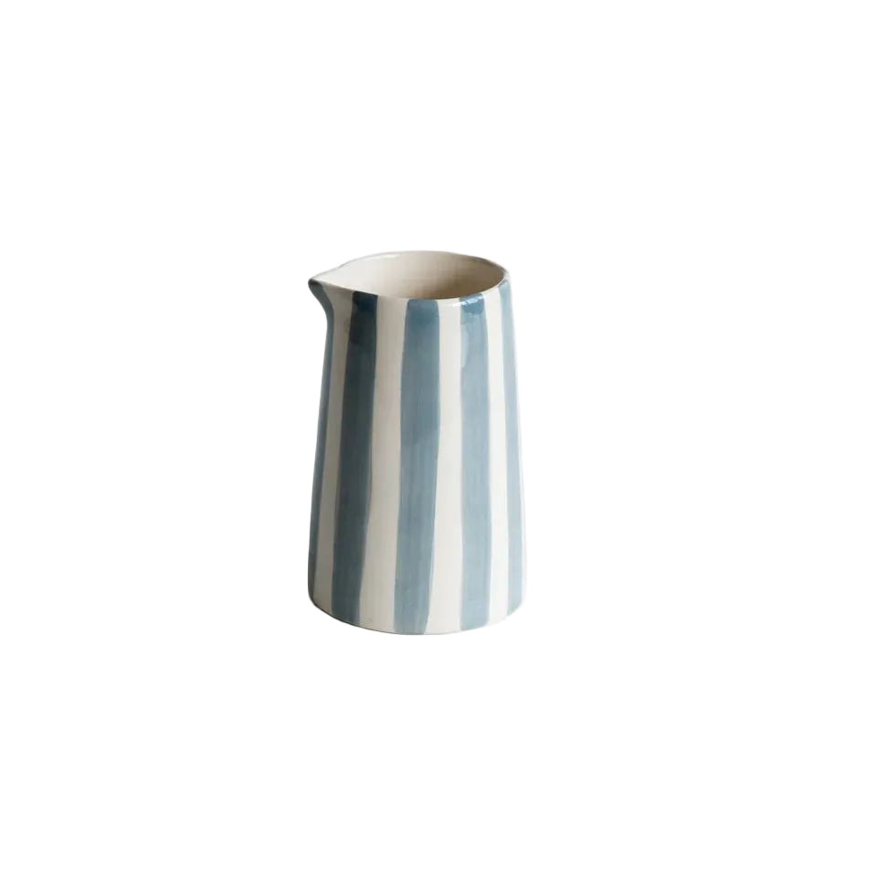Candy Stripe Creamer - Dove Grey