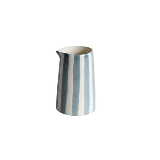 Candy Stripe Creamer - Dove Grey