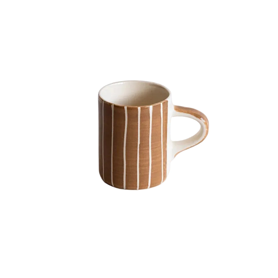 Striped Espresso Cup - Latte