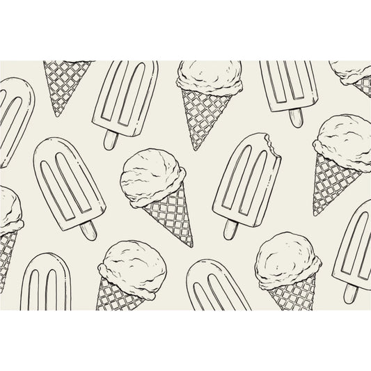Coloring Summer Treats Paper Placemats