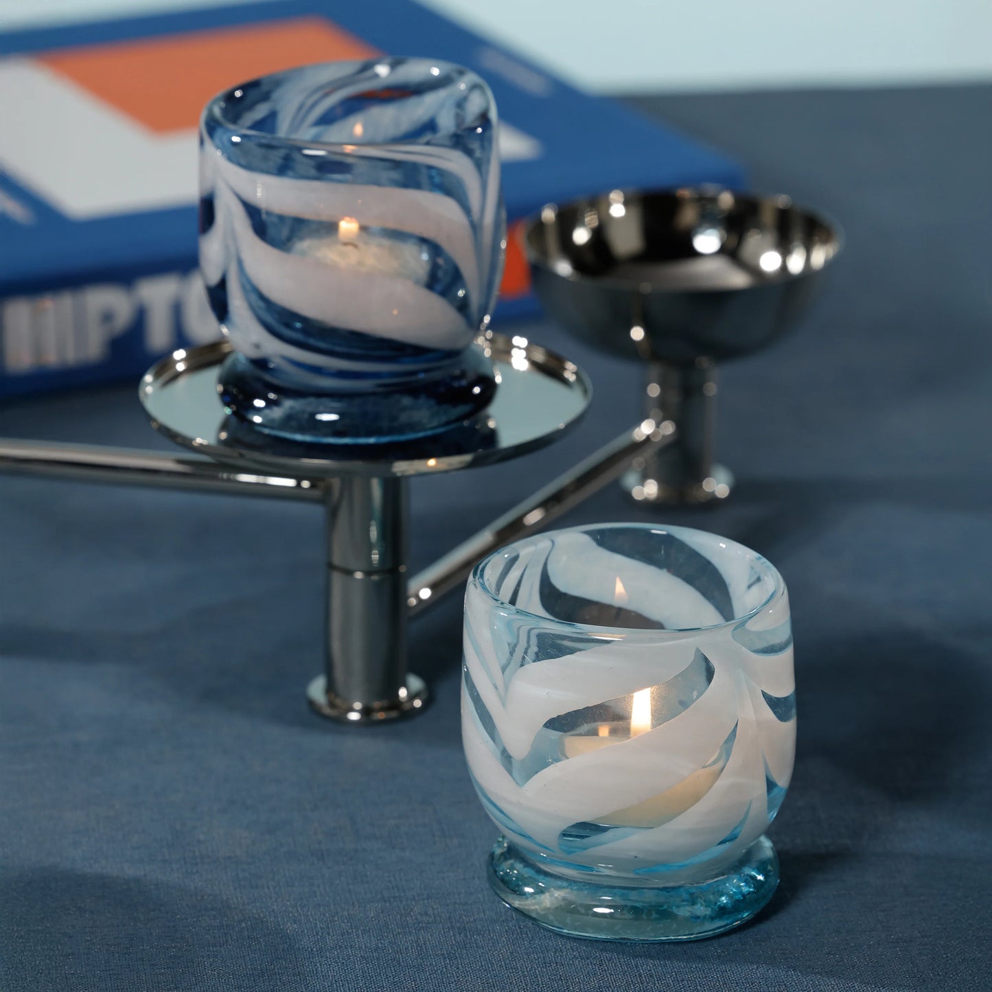 Sea Blue Tealight Holder