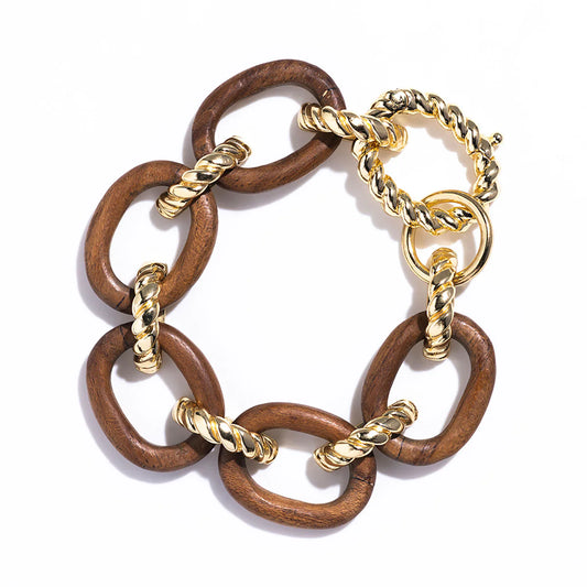 Teak Link Bracelet