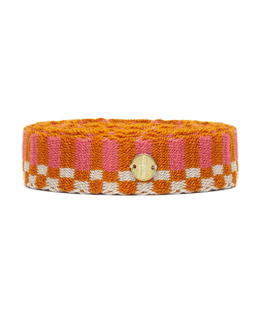 Thin Belt with Fringe - Pink, Orange, Cream