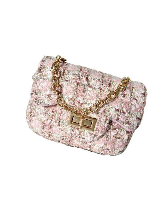 Children's Pink Tweed Purse