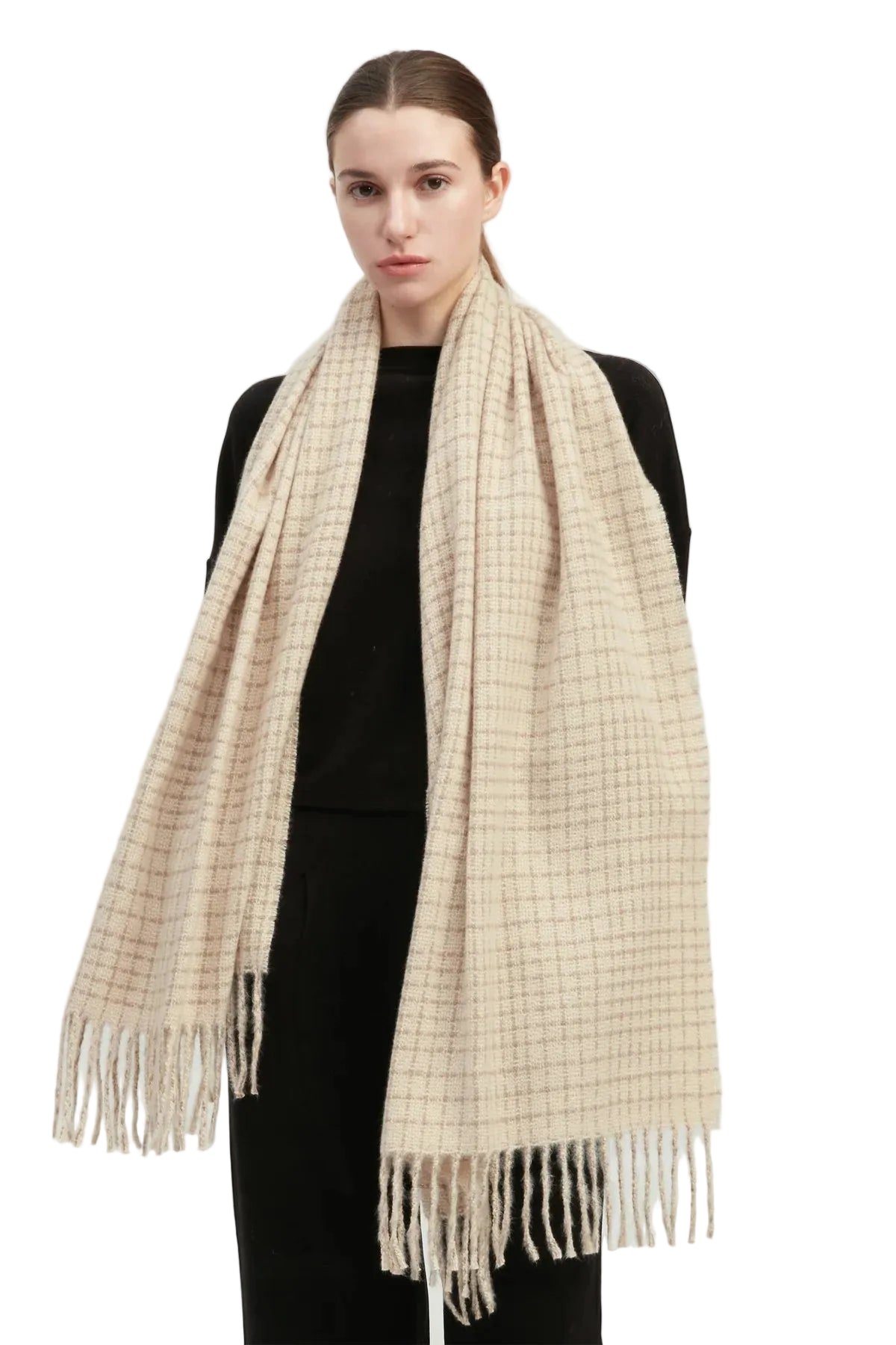 Tweed Scarf - Ivory