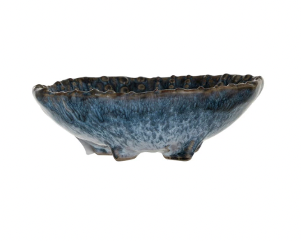 Urchin Footed Dish- Blue