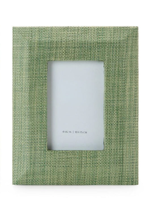 Green Grasscloth Frame - 4x6