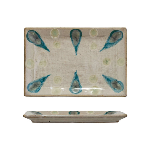 Watercolor Stoneware Platter
