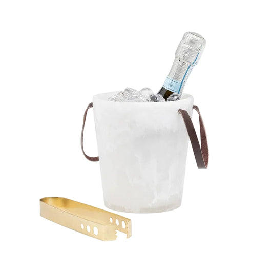 White Resin Ice Bucket Set