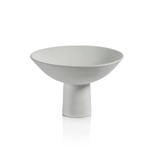 White Bowl on Pedestal