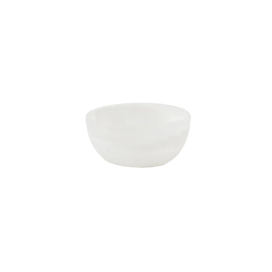 White Swirl Resin Pinch Bowl