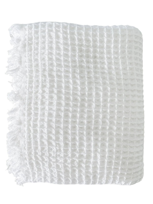 Waffle Throw – White