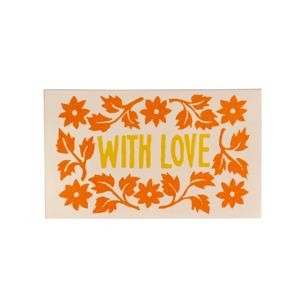 With Love Enclosure Card – Orange & Yellow