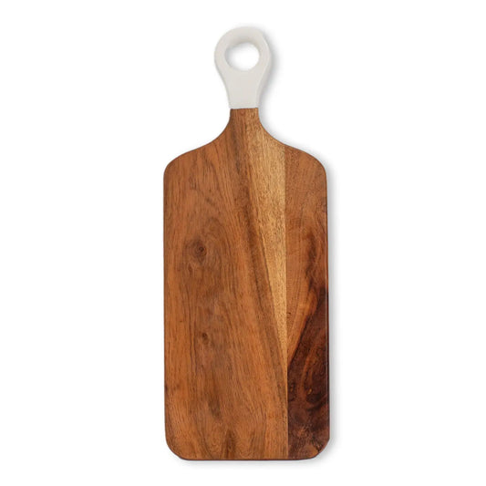 Acacia Rectangular Board with White Handle