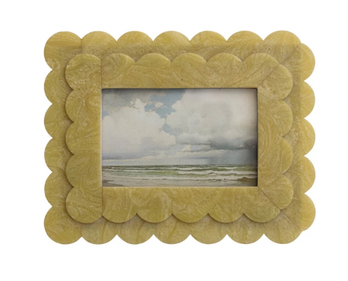 Yellow Scalloped Frame