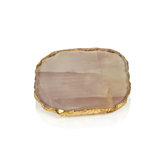 Pink Agate Coasters – Set of 4