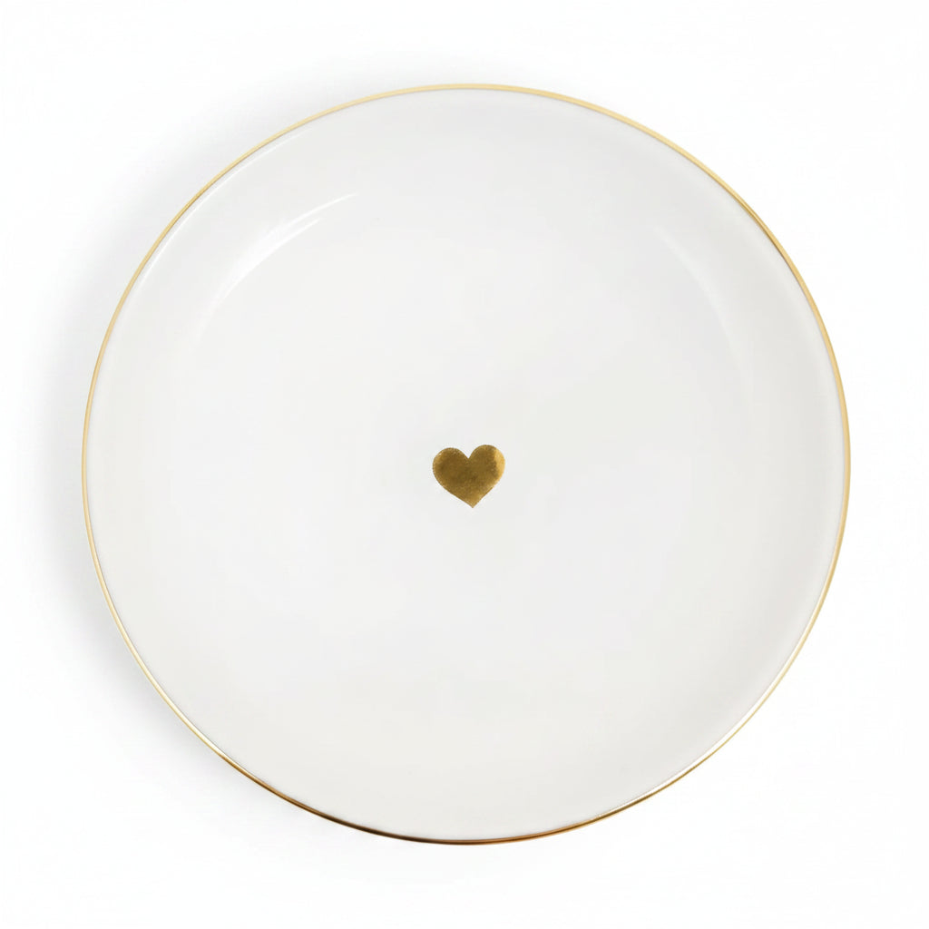 Gold Heart Jewelry Dish