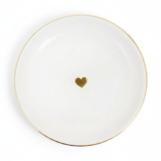 Gold Heart Jewelry Dish