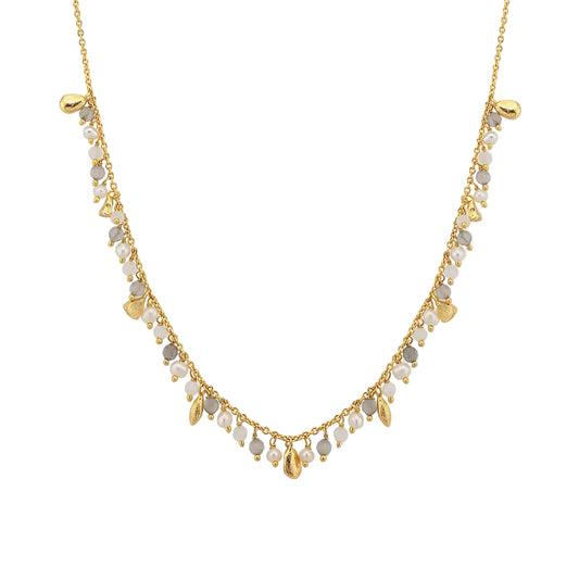 Pearl and Labradorite Necklace