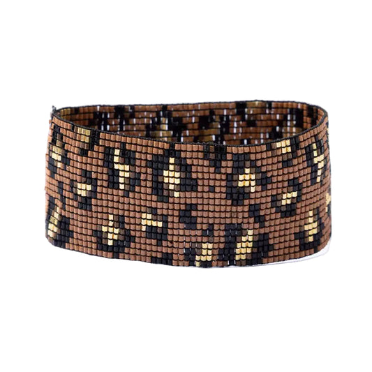 Cheetah Print Beaded Bracelet