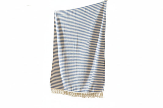 Navy Stripe Blue Fouta Towel