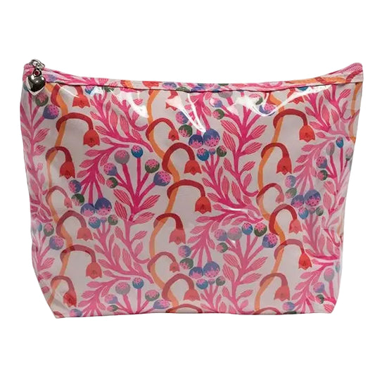 Medium Cosmetic Bag- Strawberry Vine