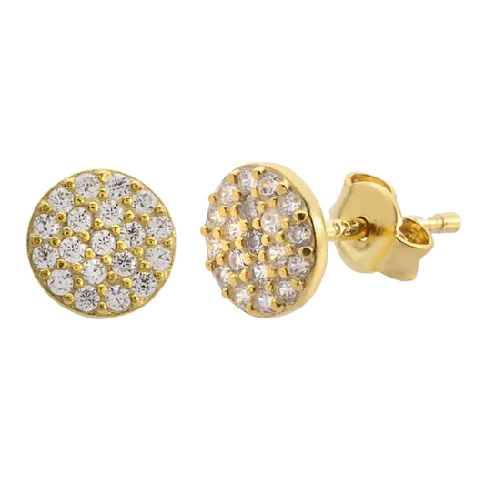 Round Pave Earrings